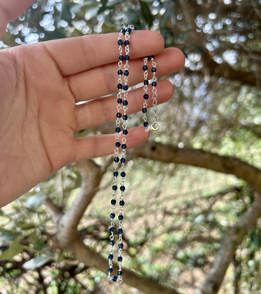 blue zirconia necklace