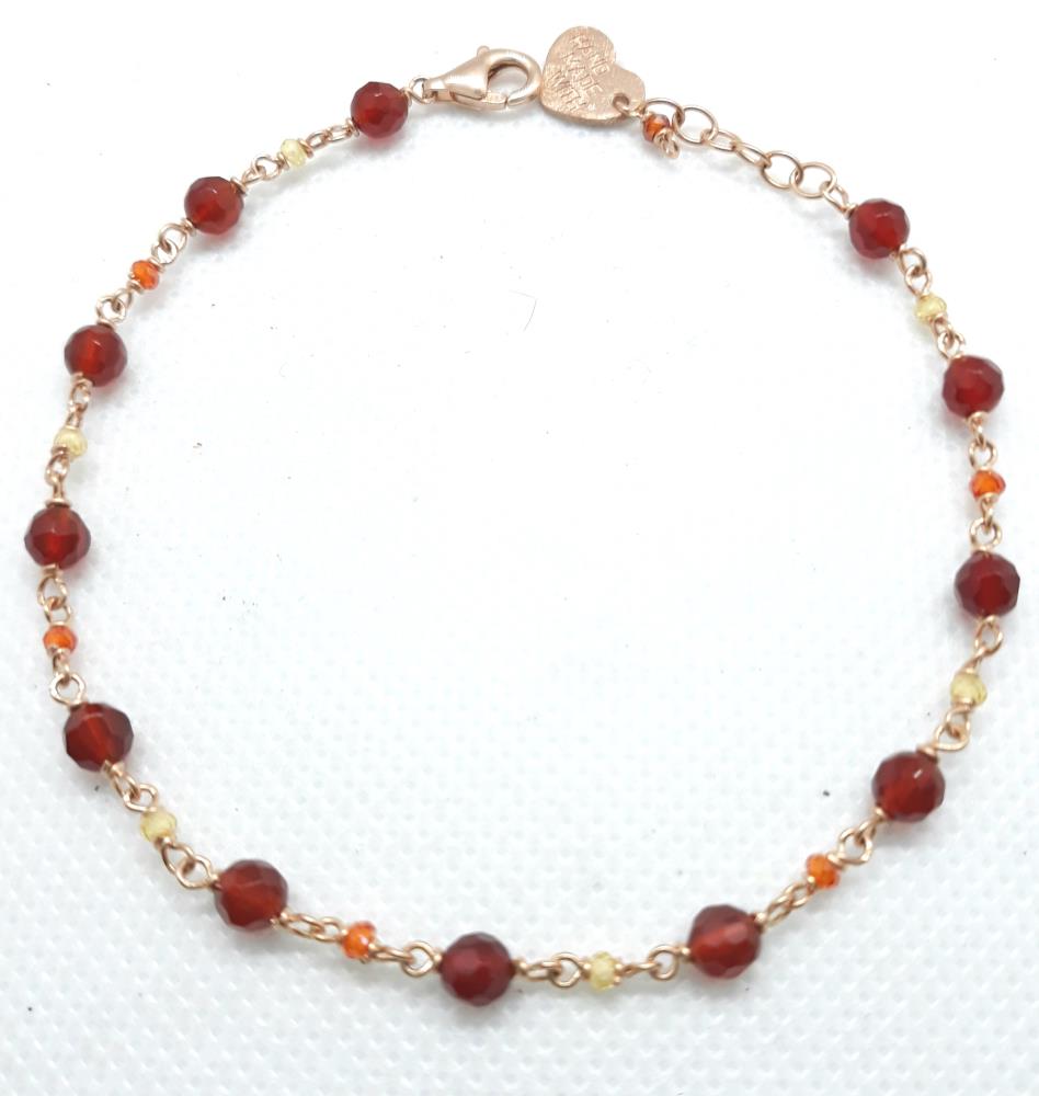 Collana Con Perline Di Pietre Preziose Sfaccettate Rondelle - Foto 3