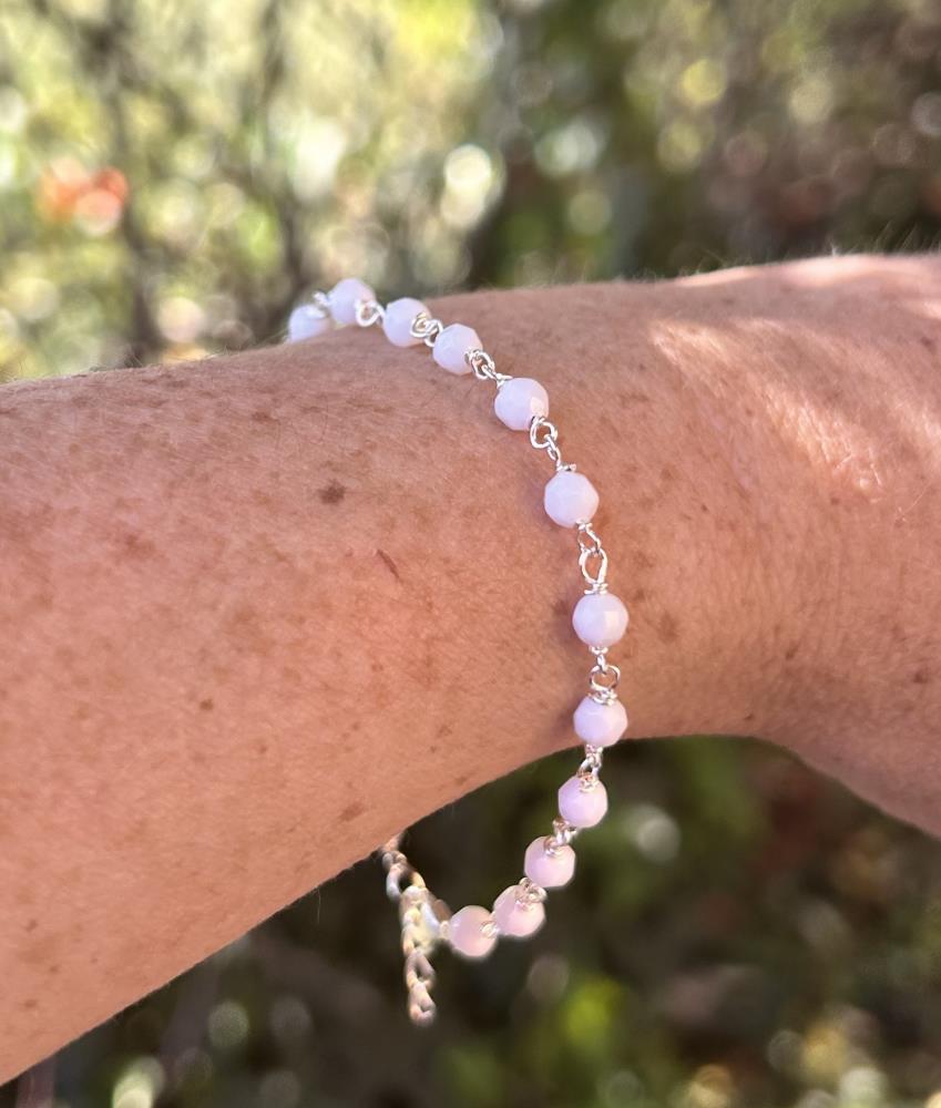 WHITE AGATE BRACELET