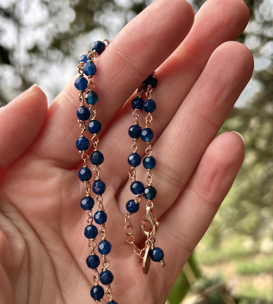 blue zirconia necklace