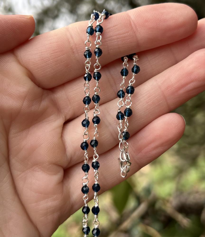 blue zirconia necklace