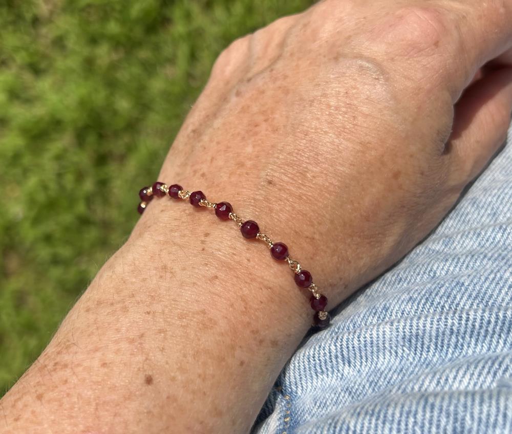 Bordeaux Agate bracelet